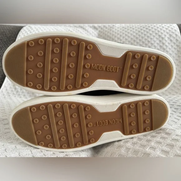 Tecnica Moon Boots Mercury High Paris Boot Black Suede Leather Faux Fur Size 10 - Picture 13 of 15